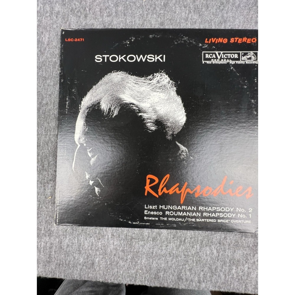 Vintage Stokowski Vinyl Rhapsodies LP RCA Victor‎ Red Seal Stereo LSC-2471 Liszt